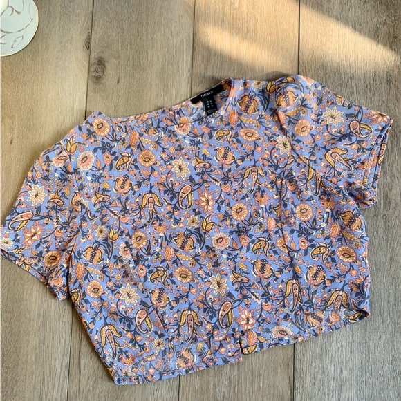 Forever 21 crop blouse top - Picture 3 of 10